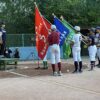 25R7.7.23　第131回少年野球大会開会式-島村議長が始球式に登場！