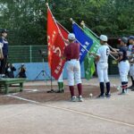 25R7.7.21　第131回少年野球大会開会式-島村議長が始球式に登場！